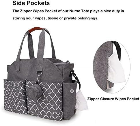 Korolev Nurse Bag para o trabalho, enfermeira sacola, sacola de enfermagem com vários bolsos para enfermeira e mulheres trabalhadoras,