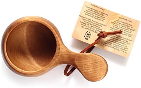 Crianças Kuksa Nórdica Cup de madeira feita na Lapônia de Birch Curly - Modelo - Não 04