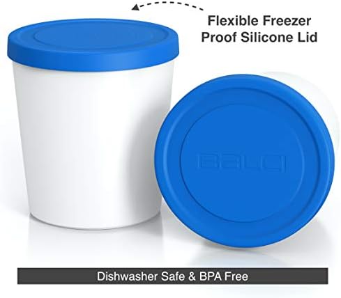 Balci - Contêineres de sorvete premium banheiras de armazenamento de freezer perfeitas com tampas para sorvete, sorvete e gelato!