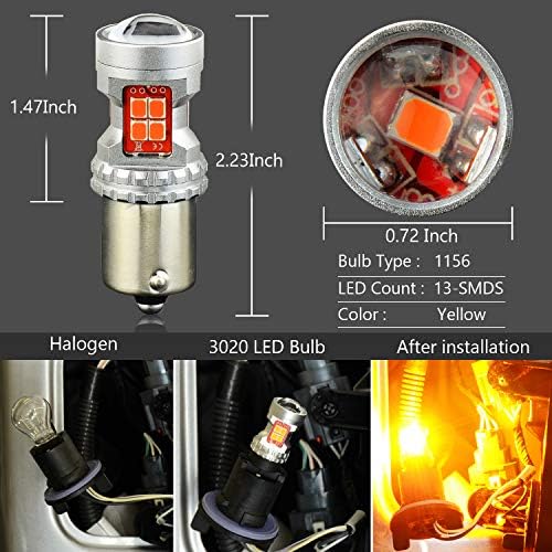 JDM ASTAR High Power GX-3020 SMD 1156 1141 1073 7506 LED AMBER BULLS com projetor