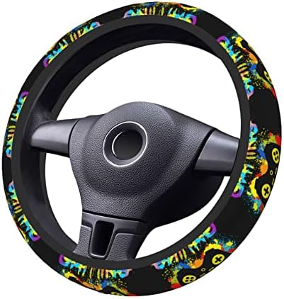 Tampa do volante de carro, controlador de jogos colorido gamepad engraçado anti-lampe