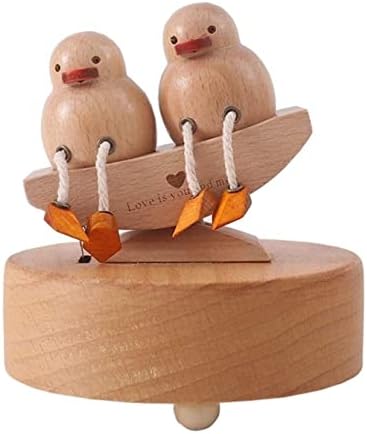 PHONME Musical Box Boxes Music Box Box Wooden Music Box Handmade Love You Duck Music Box para o Natal de aniversário