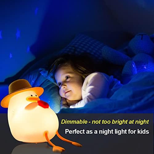 Aveki Night Light for Kids LED LED CARTO PACO COM TIMENTO DE MONTAÇÃO DE CORRA, Lâmpada de mesa leve recarregável para meninos Decoração