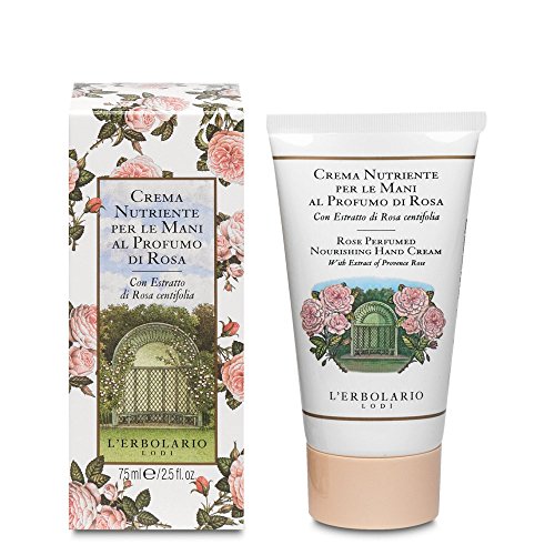 L'erBrolario Rose Perfumed Nourish Hand Cream - Emulsão perfeita e delicada - restaura a suavidade natural da pele - nutritiva e elasticização