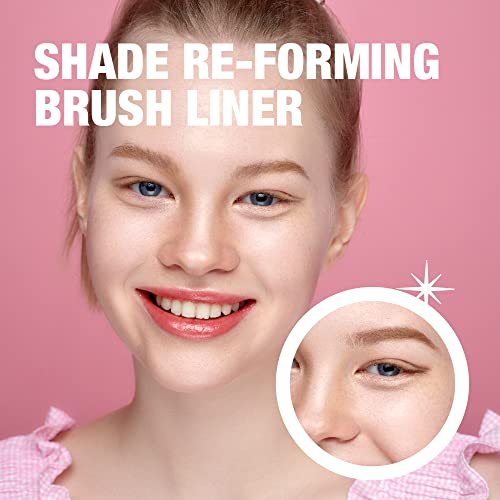 ColorGram Shade Reforming Brush Liner - 70% Brown | Delineador macio e natural, acabamento líquido duradouro e duradouro,