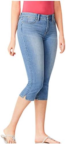 Calça feminina de honprad para trabalho de trabalho casual xxl womens jean calça comprimento jeans de jeans de cintura de cintura de jeans de jeans de jeans de jeans