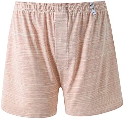 BMISEGM MEN MENOS RECIMENTOS Mens boxer cueca casa Armada de algodão largo Placer de tamanho de boxe de tamanho de pijama