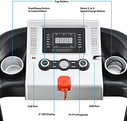 Treadmill de esteira de caminhada elétrica para academia em casa Exercício de corrida Treadmill com inclinação automática