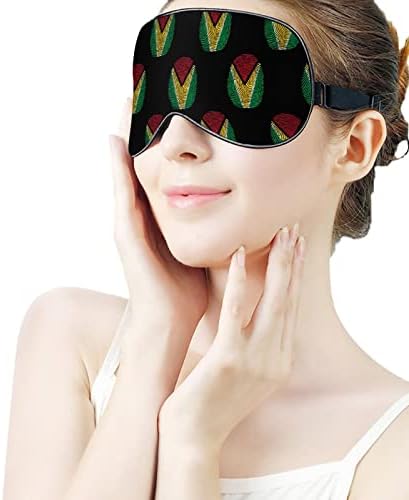 Guiana Printing Sleep Máscara de máscara noturna olho para homens bloqueia a luz para viagem de viagem de viagem alça ajustável