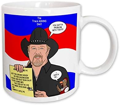 3drose Mug_61671_1 The Trace Adkins Diets caneca de cerâmica, 11 oz, multicolor