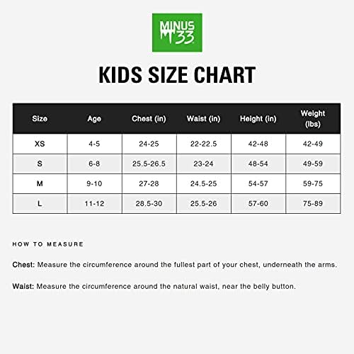 Minus33 Merino Wool Kids Midweight Crew - Sem coceira de tecido renovável