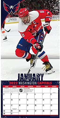 Turner Sports Washington Capitals Alex Ovechkin 2022 12x12 Jogador Calendário de parede