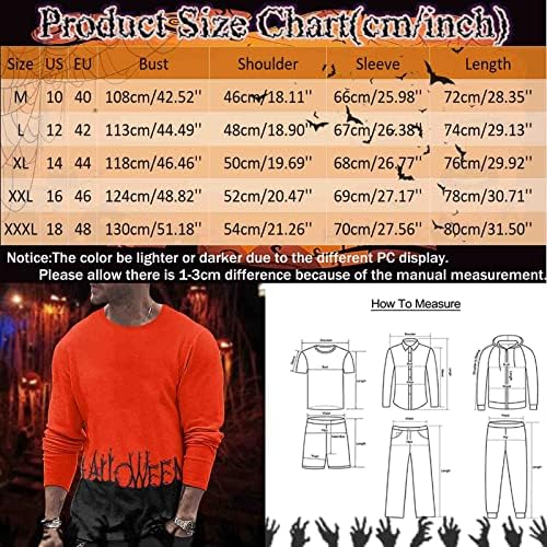 XXZY 2022 Halloween mens e inverno plus size casual retro antigo festival de halloween spandex camisetas montadas homens