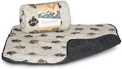 Designs dinamarqueses sherpa lã bege pata marrom cão impressão/filhote de cachorro pequeno