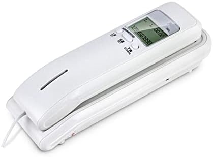 SDFGH Corded Phone com tela LCD dupla, identificação de chamadas, sistemas duplos, telefone da mesa de volume de toque ajustável