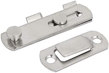 X-Dree 73mmx50mmx6mm parafuso de aço inoxidável porta fixadora hasp pega de pega tone prateado (73mmx50mmx6mm tornillo de achere