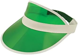 Prettymake® unissex adulto poker viseira chapéu plástico transparente viseira solar viseira de golfe chapéu de proteção UV Captura de chapéu para externo