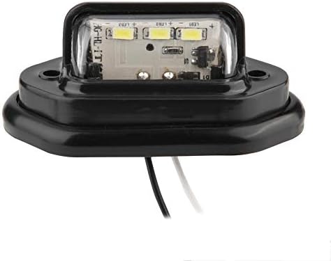Qiilu 6pcs Placa de placa Luzes de etiqueta, 12V Licletas de placa de placa 3 lâmpadas de luz para caminhões SUV Trailer