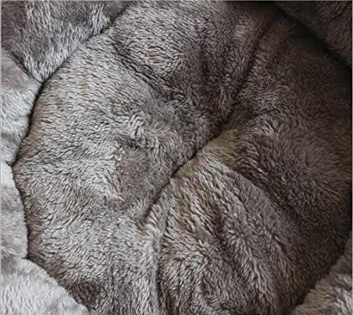 Yang1mn Pet Cottage CottageKennels Fashionsize: 34 10cm Cama de cachorro Round Round Ripple Pattern Cat Litter Warm Pet Dog Kennel