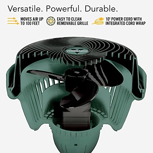 Vornado 293 grande fã de loja de circulador de ar pesado, verde e 184 Fan de circulador de ar de sala inteira, 41 , 184-41,