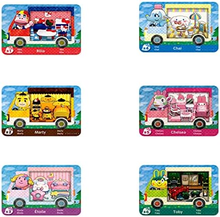 Aqsxb 6 PCS Mini Cards Compatível com Animal Crossing New Horizons Cards, multicolor