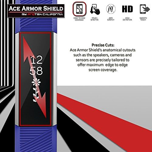 Ace Armorshield Screen Protector Compatível para Fitbit Ace for Kids/Alta/Alta HR com garantia de substituição de vida livre gratuita