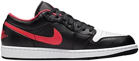 Jordânia Air Jordan 1 tênis baixo, preto/fogo vermelho-branco, 13