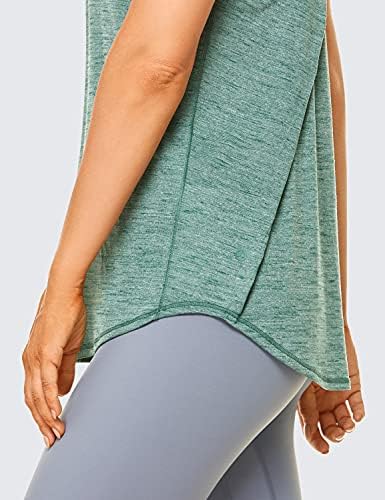 Crz Yoga Feminino Feminino Pela Treina de Yoga Tops camisetas atléticas Racerback com cortinas nas costas