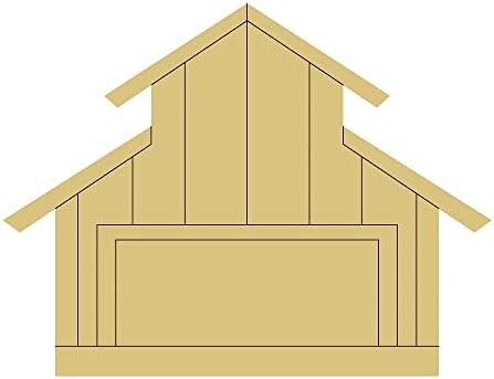 Design de celeiro por linhas recortes inacabados de porta de madeira da fazenda decoração de casa mdf forma de tela 5 art 1