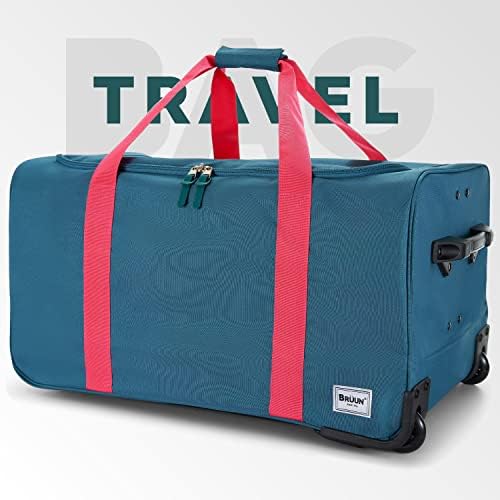 Saco de mochila de tamanho grande de Brüun com cobertura protetora - um transportador de rolamento de sonho colorido com barraca com prateleira de vestuário e rodas para viagens - projetadas para homens e mulheres pendurar roupas em longas jornadas