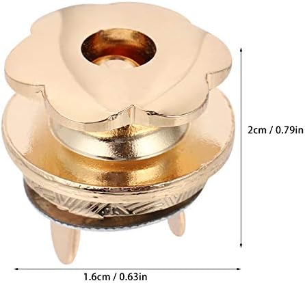 ABOOFAN 2PCS Botão magnético Cabine os botões de esgoto do fixo de fixação de fixação Diy para costura para costura de bolsas artesanais Roupas de couro de couro dourado