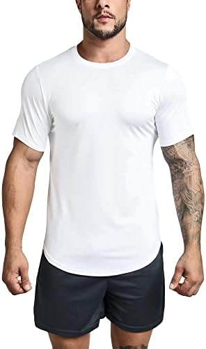 Ginásio revolução de ginástica masculino ginástica hipster camiseta curva camisetas musculares fitness hip hop camise