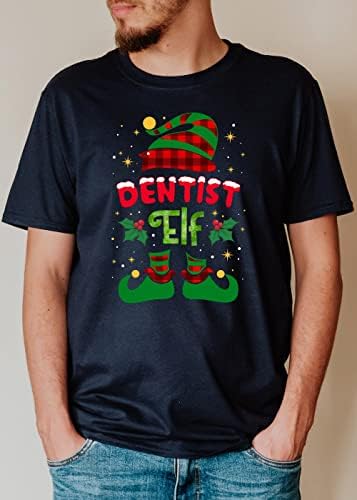 Camiseta do Dentista Elf Papai Noel, camisa de Natal do dentista, camiseta do dentista de Natal, camisa do dentista,