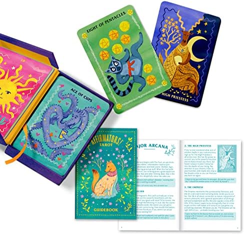 Knock Knock Afirmators! Deck de cartões de tarô-cartões diários de tarô com afirmações positivas para orientação mágica