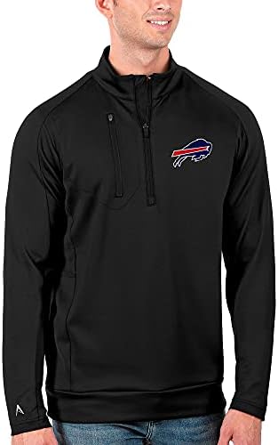 ANTIGUA Men's Black Buffalo Bills Generation Quarter-Zip Pullover