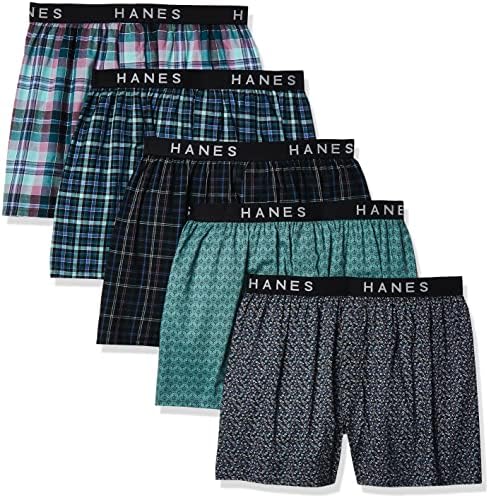 Hanes Ultimate Men's Yarn Dye Exposed Waudaband Boxer-Multiple Packs and Colors