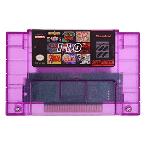 Super NES Classic 110 em 1 cartucho com opções de salvar pacote multi roxo