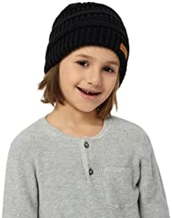 Ingenuza de chapéu de gorro de inverno para meninos e meninas cetim alinhado no chapéu de inverno