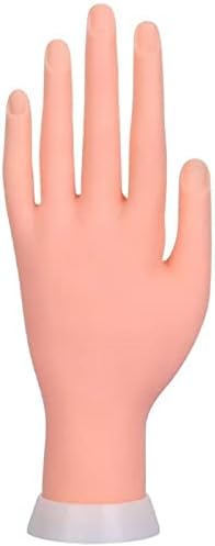 2PC Prática de unhas Hand Ferramentas de treinamento de mannenquim de plástico macio flexível Dicas de mão Manicure Practice Tool Tool Tool Hand
