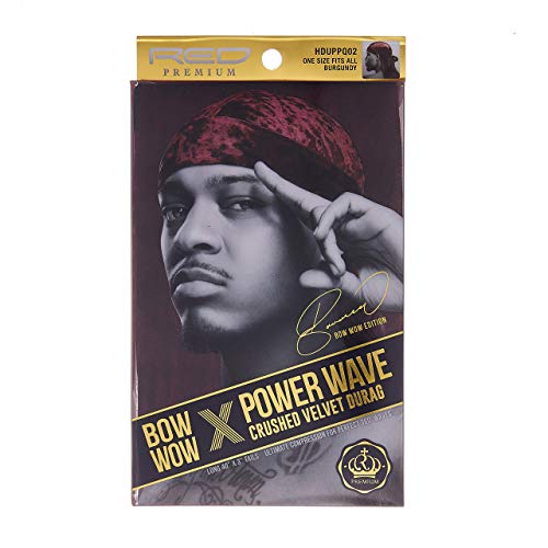 Red Premium Bow Wow x Power Wave Crushed Velvet Durag