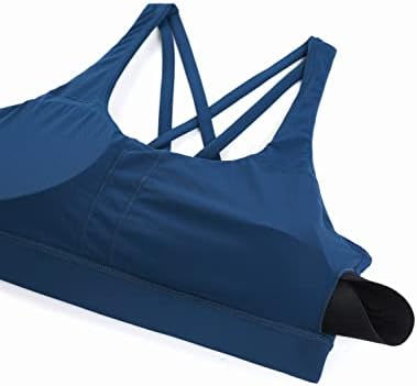 Crz Yoga Strappy Strappy Sports Bras Fitness Workout acolchoado BRA CRISS CRISC