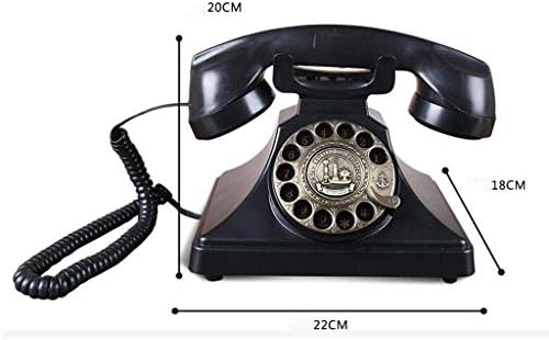 XJJZS Telefones e acessórios Antigo Telefone Americano American Land Linefl Linear Office Telefone Black Metal Rotação