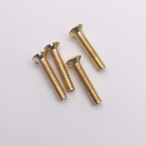 Parafuso 10pcs m4 parafusos ovais com fenda de bronze