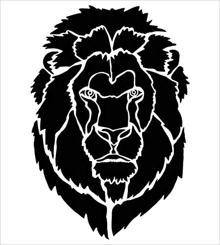Estêncil de retrato de leão por Studior12 | Animais do zoológico | Criatividade DIY Fun Kids Gift | Decoração da casa da escola natural | Crimes de recreação da escola da família Craft | Modelo Mylar reutilizável Paint Wood Sign