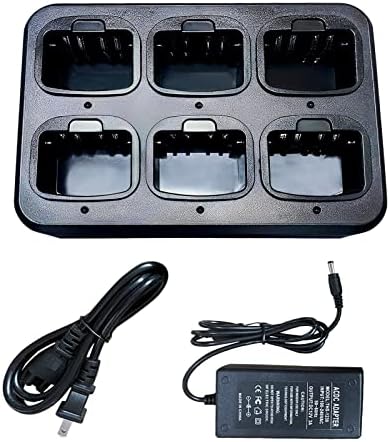 Teseko WPLN4232 WPLN4226 Carregador multi-unitário de seis vias para Motorola XPR3300E XPR6550 XPR7550 XPR6350 XPR7350 XPR6580