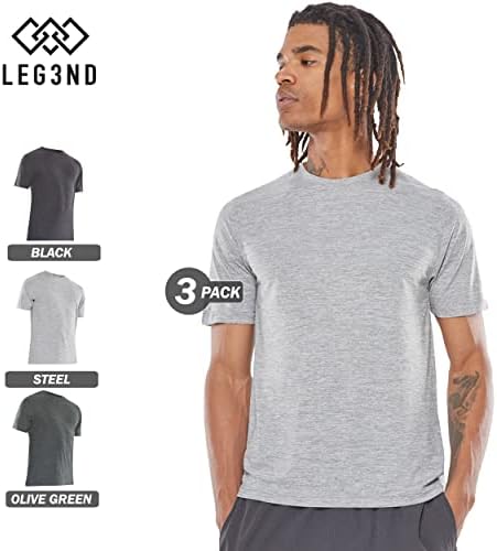 Camisas de treino para homens - 3 pacote de camisetas secas para homens, camisas atléticas para homens