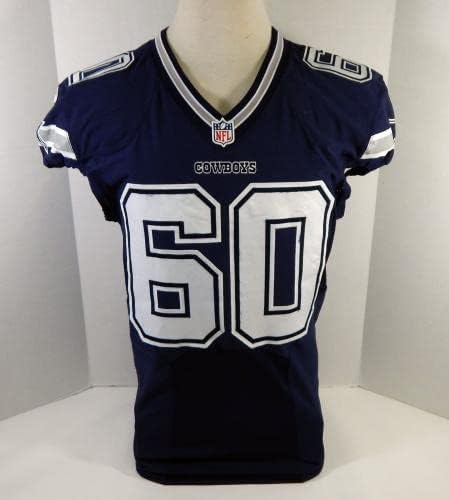 2015 Dallas Cowboys Jake Brendel 60 Jogo emitido Navy Jersey 44 DP16978 - Jogo da NFL não assinado Jerseys usados