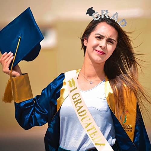 Etiqueta de graduação da faculdade Etiqueta de banda de cabelo de cabana traje de cabeça flexível para cabelos femininos