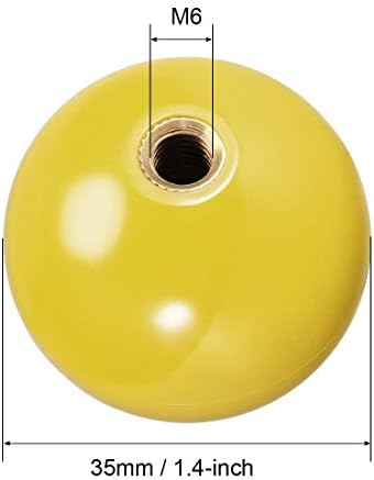 uxcell joystick ball hand making balancher redonda de cabeça arcade de peças diy de peças de reposição amarela
