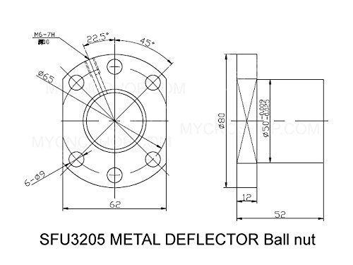 FBT DIA.25MM 3205 KITS CNC CNC CNC = SFU3205 - L450 mm + Defletor de metal porca de esfera + FK25 BF25 Suporte e alojamentos + nozes + acoplador flexível com usinagem final